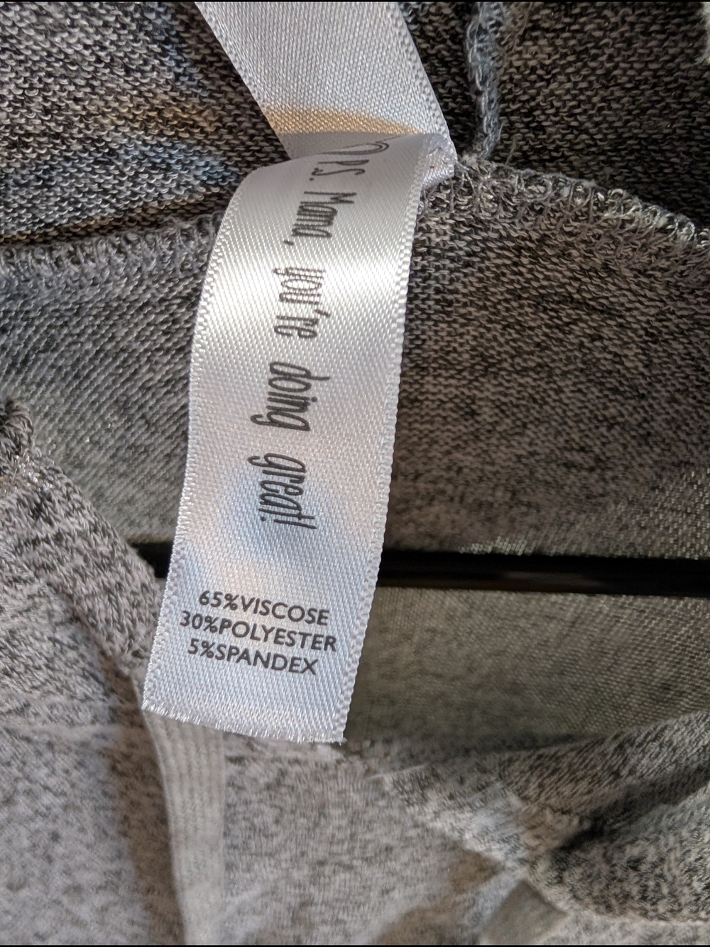Latched Mama Heather Gray Cropped Nursing Hooded Top - Picture 4 of 4